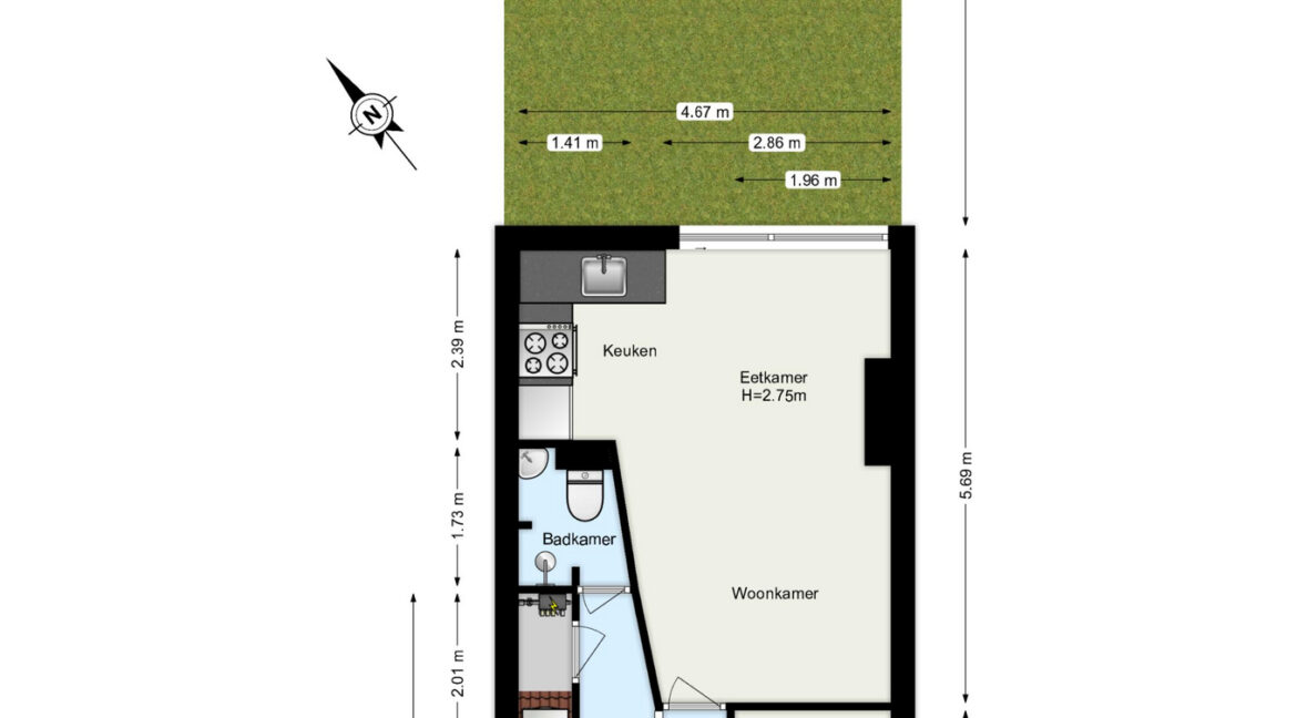 Geervlietstraat 28B begane grond tuin