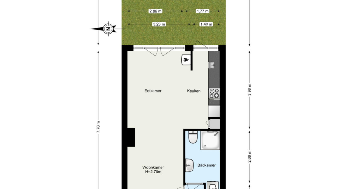 Spechtstraat 26A begane grond tuin